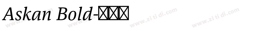 Askan Bold字体转换